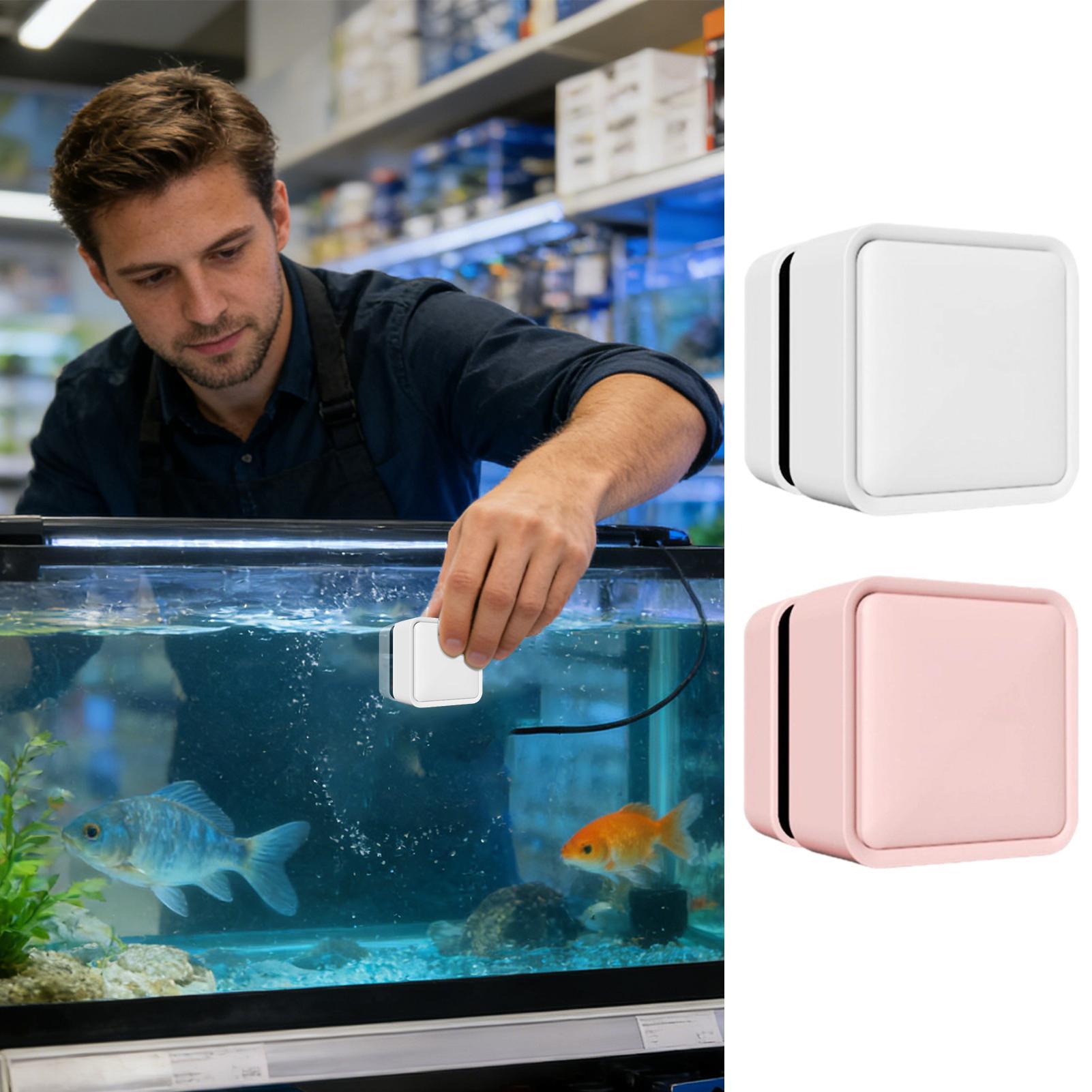 Marine Aquarium Glass Scraper - Magnetischer Aquariumreiniger Doppelseitiger Schaber für Glas-Acryl-Aquarien