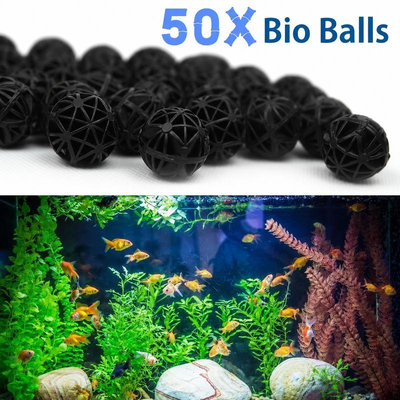 Marine Aquarium & Regional Centre - 50 Stück 16mm Aquarium Bio-Filterbälle Fischbecken