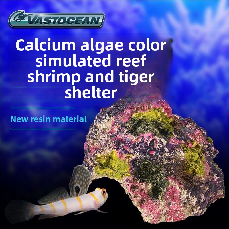 Marine Aquarium Hermit Crab - VASTOCEAN Salzwasser-Aquarium-Höhlenreif, sicheres Versteckloch für Kamin,