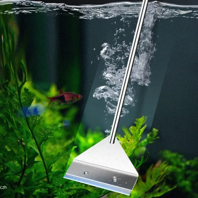 Marine Aquarium Glass Scraper - Aquarium-Reinigungswerkzeuge, Flachbürste zur Algenentfernung, doppelfunktionaler Glas-Algenabzieher,