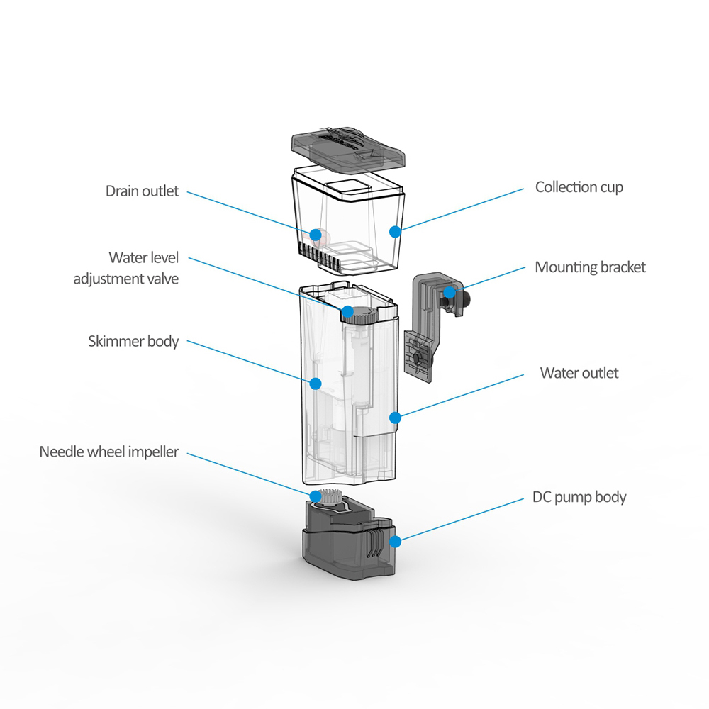 Interner Nano-Skimmer Mini Q 1 – Marine Aquarium Protein Skimmer Bewertung und Preis