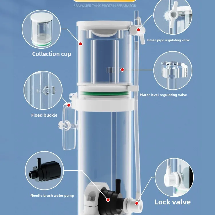 110V-240V Neuer Mini-Aquarium- – Marine Aquarium Protein Skimmer Bewertung und Preis